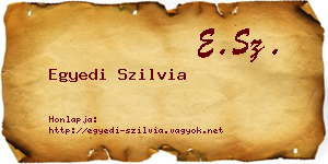 Egyedi Szilvia névjegykártya